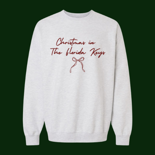 Christmas in The Florida Keys Bow Crewneck