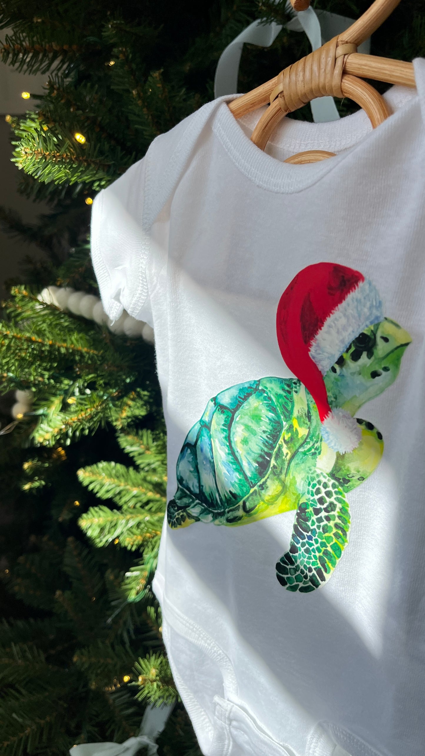 Kids Santa Sea Turtle Bodysuit +Tee