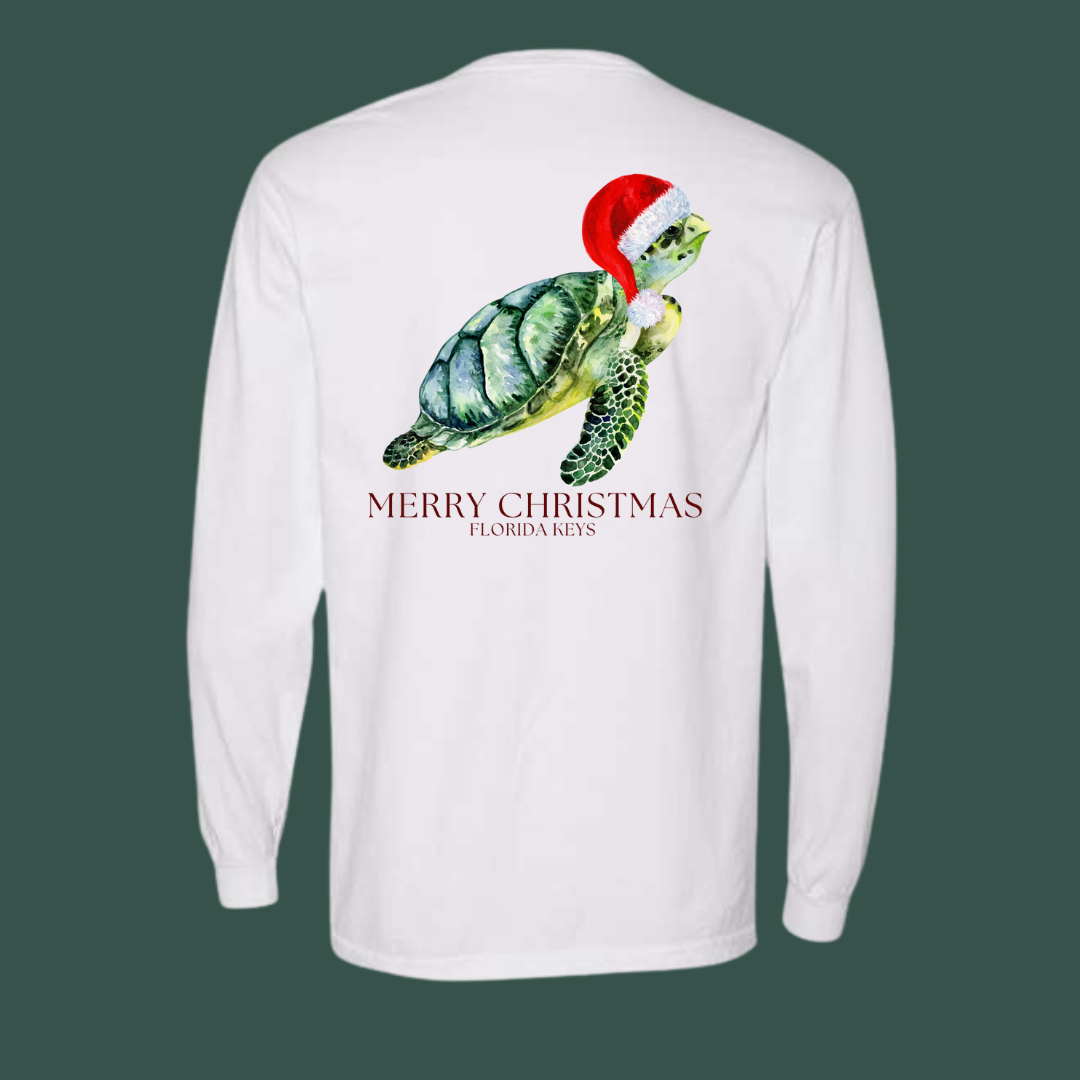 Christmas in The Keys Turtle Pocket Tee