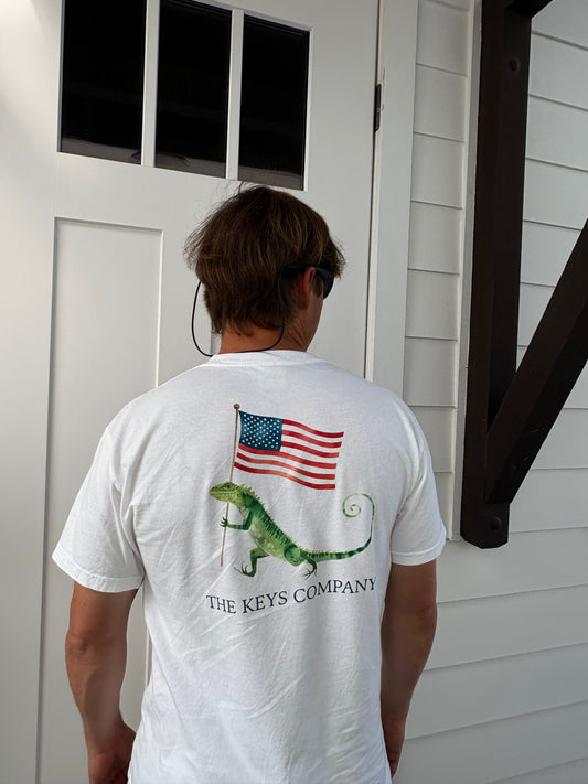 Iguana Flag Patriotic T-Shirt