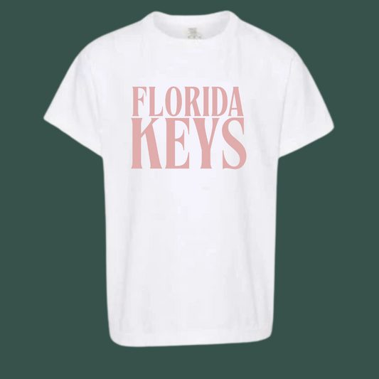 Pink Youth Florida Keys Comfort Colors Tee