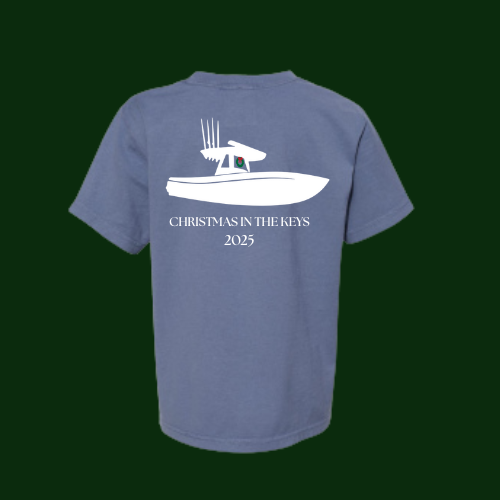 Youth Christmas Wreath Boat Short Sleeve Tee