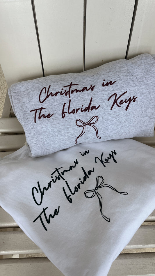 Christmas in The Florida Keys Bow Crewneck