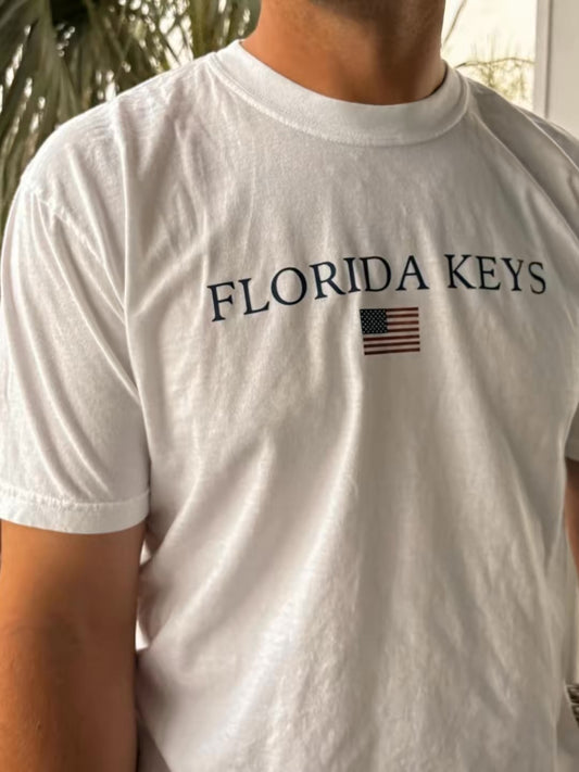 Florida Keys Patriotic American Flag T-Shirt
