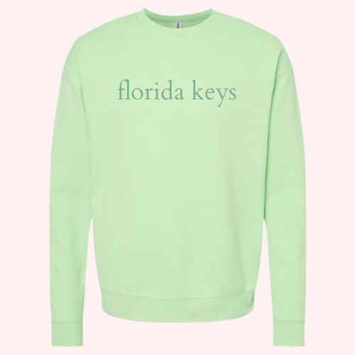 Florida Keys Lime Green Crewneck