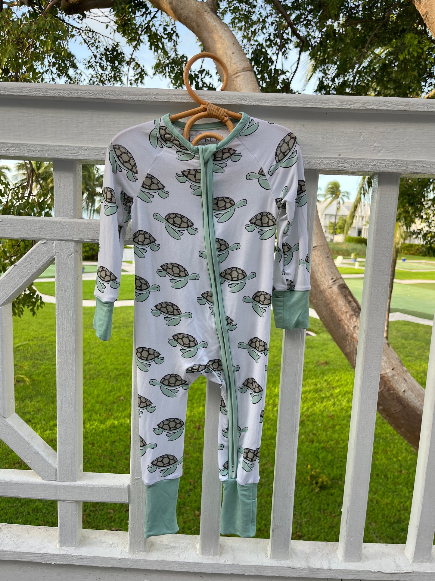 Turtle Baby Zipper Romper