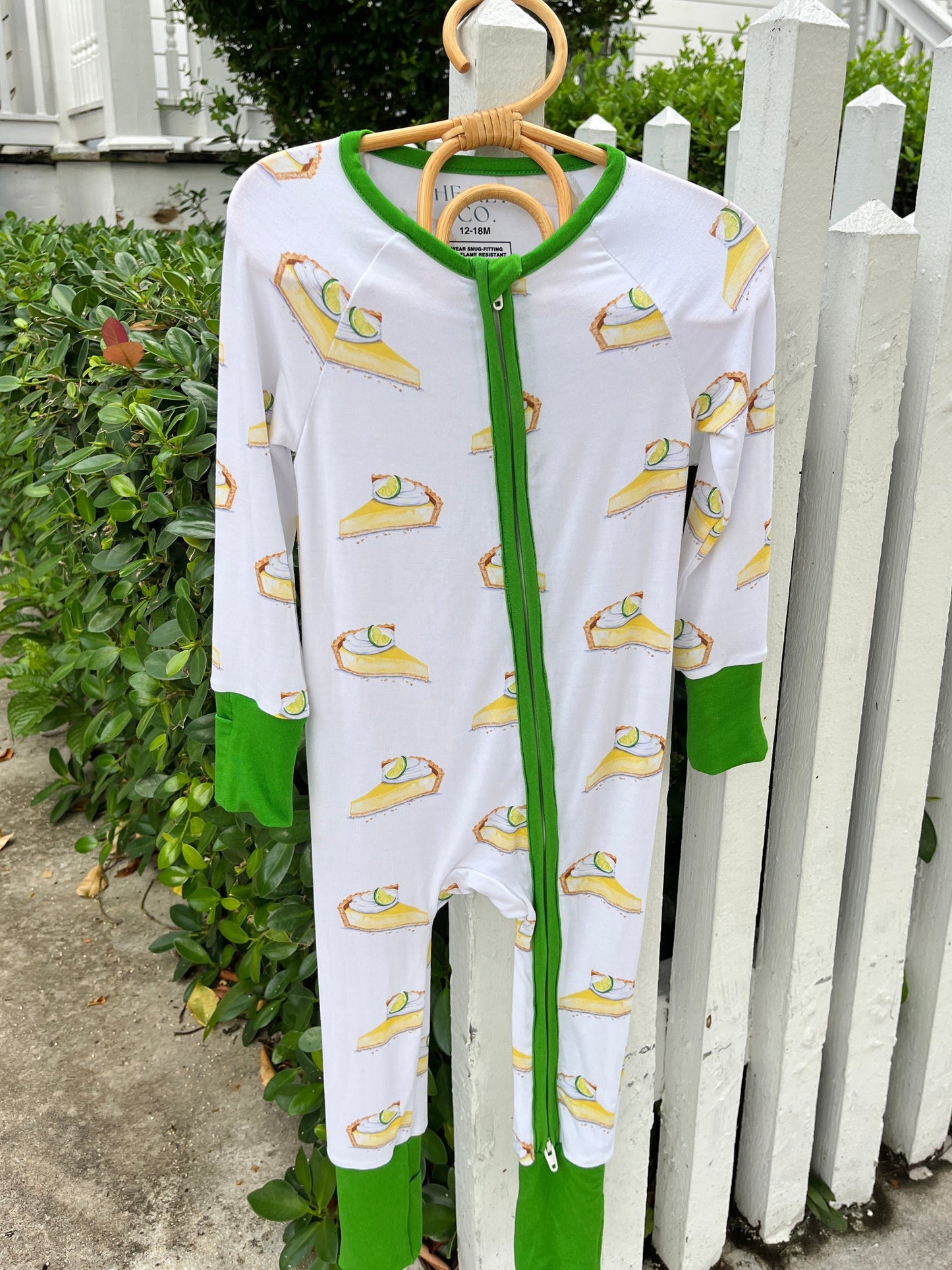 Key Lime Pie Zipper Baby Romper