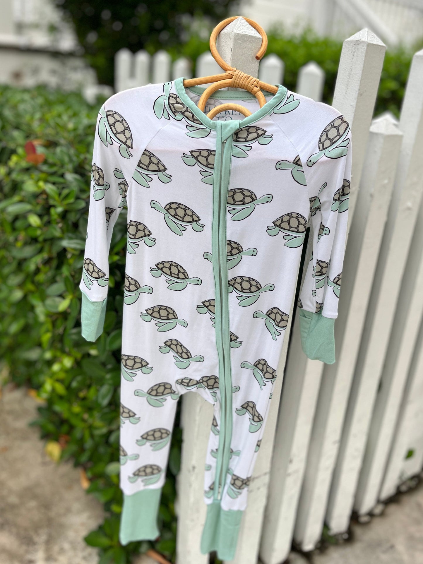 Turtle Baby Zipper Romper