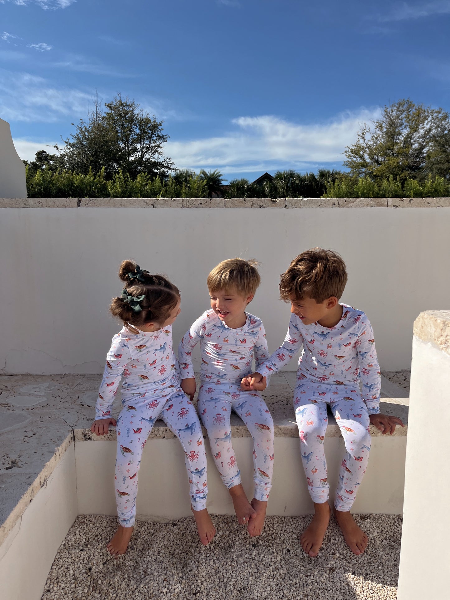 Kids Christmas in The Keys Bamboo Pajamas