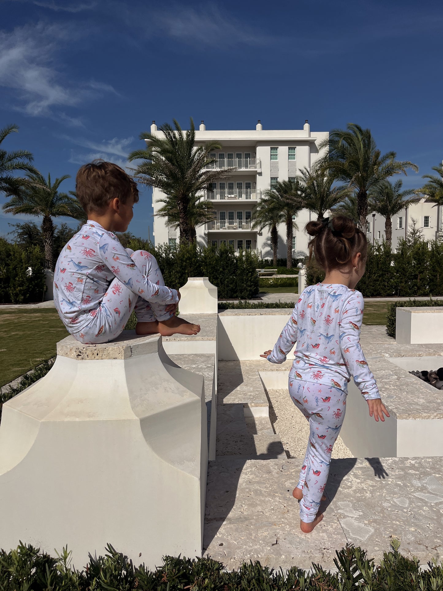 Kids Christmas in The Keys Bamboo Pajamas